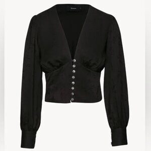 Realisation Par Black Button-Up Blouse